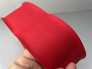 Bomulds skråbånd -- flot rød, 60 mm